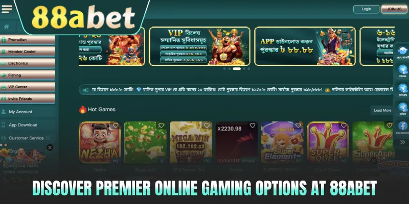 Discover premier online gaming options at 88ABET