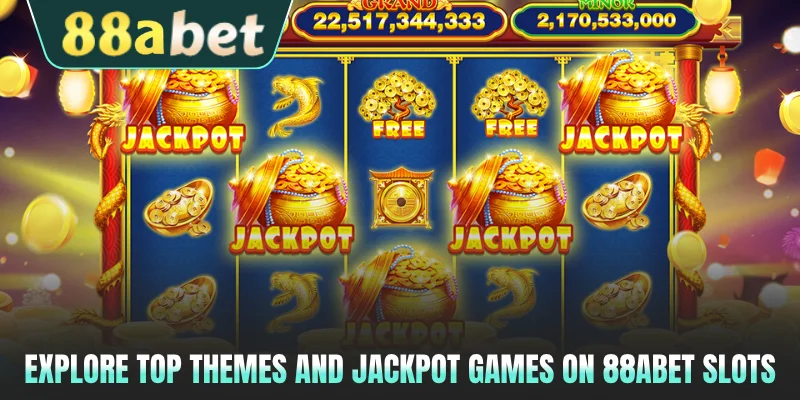 Explore top themes and jackpot games on 88ABET slots