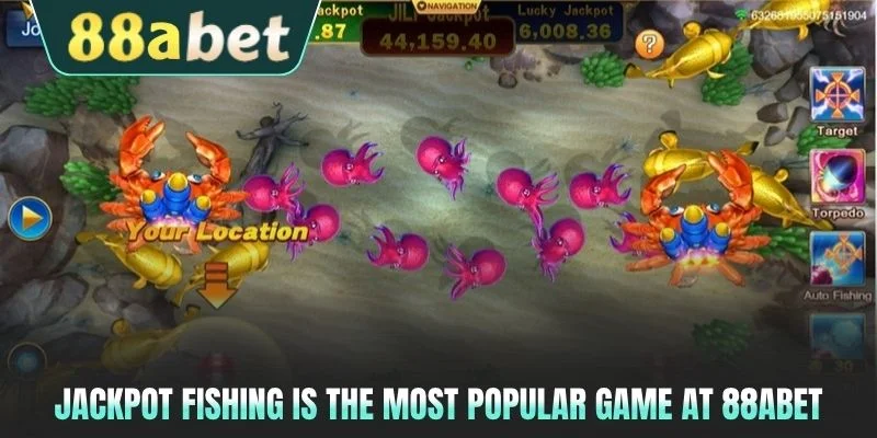 Jackpot Fishing is the most popular game at 88abet