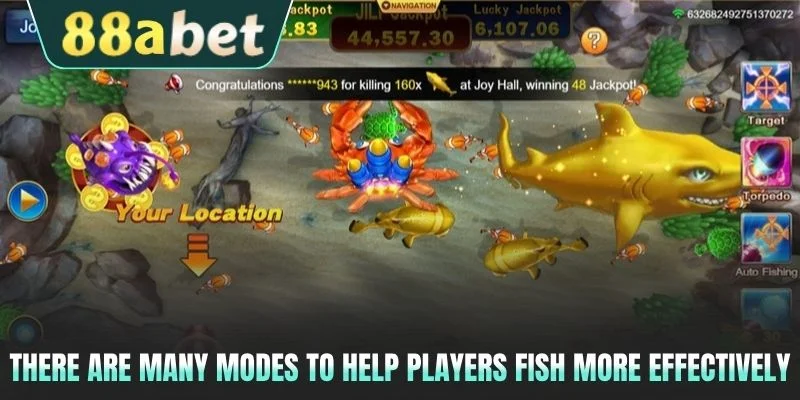 There are many modes to help players fish more effectively